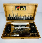 Vintage X-acto NO.86 Hobby Chest Wood Box Knife Set Blades Tools Model Craft. Fixed Price $50.00.