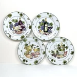 Godinger & Co Wine Cheese Appetizer Dessert Luncheon 7 Plates Set Of 4 Nwt. Fixed Price $24.99.