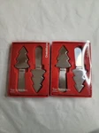 Crate & Barrel Christmas Tree Cheese Spreaders Nib. Fixed Price $7.00.