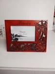 Intricate Carvings Pineapple, Palm Picture Frame Table Top Maui Hawaii Home Dec. Fixed Price $25.95.