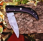 Handcraft Artisan Damascus Pocket Knife -hand Forge Folding Sharp Blade 2807. Fixed Price $24.00.