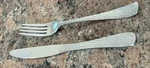 Hampton Forge Melody Hammered Stainless Dinner Fork & Knife Flatware. Fixed Price $6.00.