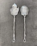 Vintage Arthur Court Aluminum Salad Servers Grape Vine Leaf Serving Set 12. Fixed Price $24.00.