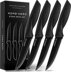 Home Hero Steak Knife Set Knives Of 4 Serrated Ultra Shar. Fixed Price $16.70.