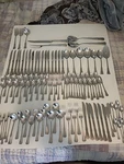 115 Pc Oneida Community Patrick Henry Stainless Flatware Knife Fork Spoons. Fixed Price $269.00.