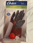 Oster 14-PIECE Stainless Steel Knife Block Set, Knives. Fixed Price $21.00.
