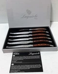 Trudeau Laguiole Steak Knives With Pakkawood Handles, Set Of 6, Stainless/wood. Fixed Price $49.99.