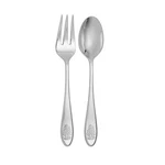 Spode Set Of 2 Christmas Tree Salad Servers - Stainless Steel Serving Utensils. Fixed Price $31.00.