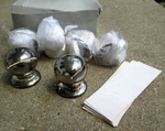 Box Of 6 Godinger Silver Art Co. Ltd. Ball Shaped Place Card Holders. Fixed Price $24.99.