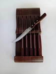 Mcm 1951 Ecko 6 Stainless Vanadium Knives Walnut Block Hanging. Fixed Price $14.98.