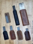 Lot Of 7 Eze-lap Diamond Stone Sharpeners With Sheaths & Fish Hook Groove Usa. Fixed Price $69.00.