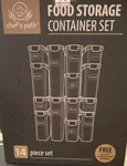 Chef's Path 14PC Airtight Bpa-free Food Storage Set With Labels & Marker. Fixed Price $26.99.