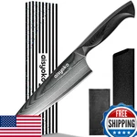 Aisyoko Damascus Chef Knife 8" VG-10 Stainless Steel Sharp Kitchen. Fixed Price $80.79.