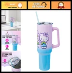 Rainbow Ombre Stainless Steel Tumbler With Handle & Straw - 40OZ, Fits Cup Holde. Fixed Price $43.19.