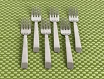 J.a. Henckels Earl Stainless Set Of 6 Salad Forks 18/10 Glossy Flatware - 7". Fixed Price $49.95.
