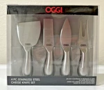 Oggi Cheese Knife Set 4 Piece Stainless Steel New Original Package. Fixed Price $27.99.