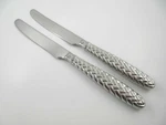 Ralph Lauren Rrl Equestrian Braid 2 Dinner Knives Glossy Stainless Flatware. Fixed Price $49.00.