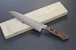 Kanetsune Sairyu Kengata Kitchen Knife 7.13" Damascus Steel Blade Wood Handle. Fixed Price $210.19.