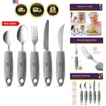 Adaptive Utensils 5-PIECE Kitchen Set Wide, Non-weighted, Non-slip Handles Fo.... Fixed Price $35.99.