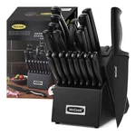 Mccook Premium Black Knife Sets,german Stainless Steel Kitchen Knives Bloc. Fixed Price $139.66.