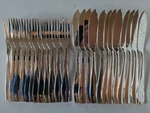 Lanel Atlas Christofle Fish Set Knives & Forks Silver Plated France. Fixed Price $240.00.