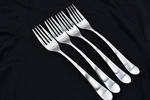 Of 4 Windermere Dinner Forks Gourmet Settings Matte 18/10 Flatware 8". Fixed Price $31.49.