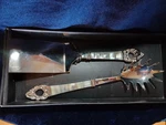 Vintage 2004 Bombay Baroque Mother Of Pearl Inlay Pasta Set Server & Fork. Fixed Price $30.00.