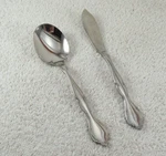 Lakewood Tuxedo Sugar Spoon & Butter Knife Set Oneida Stainless Master Flatware. Fixed Price $15.95.