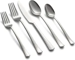Cambridge Raegan Hammered Mirror 20-PIECE Flatware Set. Fixed Price $24.00.
