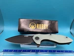 Kubey Noble Folding Knife Jade G10 Handle 14C28N Plain Edge Blackwash KU236Q. Fixed Price $44.77.