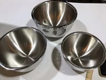 Costco Artisan Metal Bowls 3 Piece Stainless Steel Set - New Box. Fixed Price $65.00.