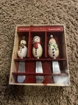 Oneida Snowmen Cheese Spreaders For Christmas Set Of 3 Snowmates Taylor-kerman. Fixed Price $8.00.