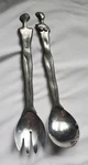 Carrol Boyes Salad Servers-man Woman- Hand Crafted So Africa-not Mint. Fixed Price $149.99.