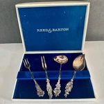 Reed & Barton Harlequin Silverplate Condiment/party Set 4 Piece Gift Box. Fixed Price $69.75.