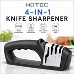 4-IN-1 Knife Sharpener Manual Kitchen Tool Ceramic Tungsten For Scissors Safe Ez. Fixed Price $14.99.
