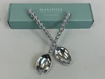 Mariposa Beautiful String Of Pearls Salad Servers New Box. Fixed Price $75.00.