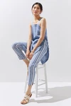 New Anthropologie Maeve Striped Pant Set Blue Size 4 Nwt. Fixed Price $148.00.