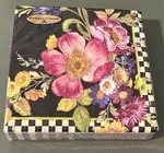Mackenzie-childs Black Flower Market Paper Cocktail Napkins 20 Pack, New. Fixed Price $13.99.