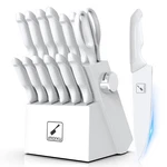 Imarku 14-PIECE Kitchen Knife Set With Block And Sharpener, Professional Sta.... Fixed Price $78.63.