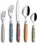 Silverware Set Retro/rivet Colorful Stainless Steel Tableware Kitchen Flatware. Fixed Price $79.98.