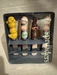 Boston Warehouse 1997 Vintage Easter Candy Spreader Eggs Chocolate Chick Bunny. Fixed Price $15.00.