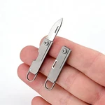Mini Edc Pocket Knife, Ultralight Small Titanium Folding With Bui.... Fixed Price $35.92.