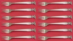 Romance Of The Sea By Wallace Sterling Silver Cocktail Fork Set 12 Pieces 5 1/2". Fixed Price $1079.00.