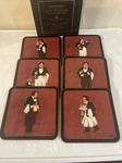 Set 6 Williams Sonoma Guy Buffet Les Garcons Cork Back Coasters Wine Vintage. Fixed Price $13.99.
