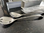 Rare Dansk Torun Silver Plate Salad Server Set Flatware. Fixed Price $45.00.