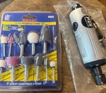 Fan Air Die Grinder And Regal 12 Pc. Mounted Stone Set. Fixed Price $51.00.