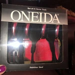Oneida Stainless Steel 4 Piece Cheese Tools New Box. Fixed Price $18.50.