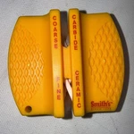 Smiths 2 Step Knife Sharpener W/crossed Carbide Blades/ceramic Rods Ccks. Fixed Price $12.86.
