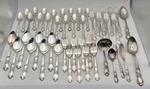 1847 Rogers Bros Is Heritage Silver Plated Flatware Set Of 53 Spoon Forks Knives. Fixed Price $125.00.