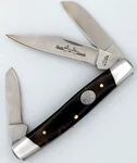 Stockman Knife Rite Edge Pocket Folding 3-BLADE 4" Black Brown Pearl Classic. Fixed Price $14.79.